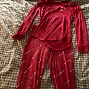 PINK Victoria's Secret Red Pajama Set
